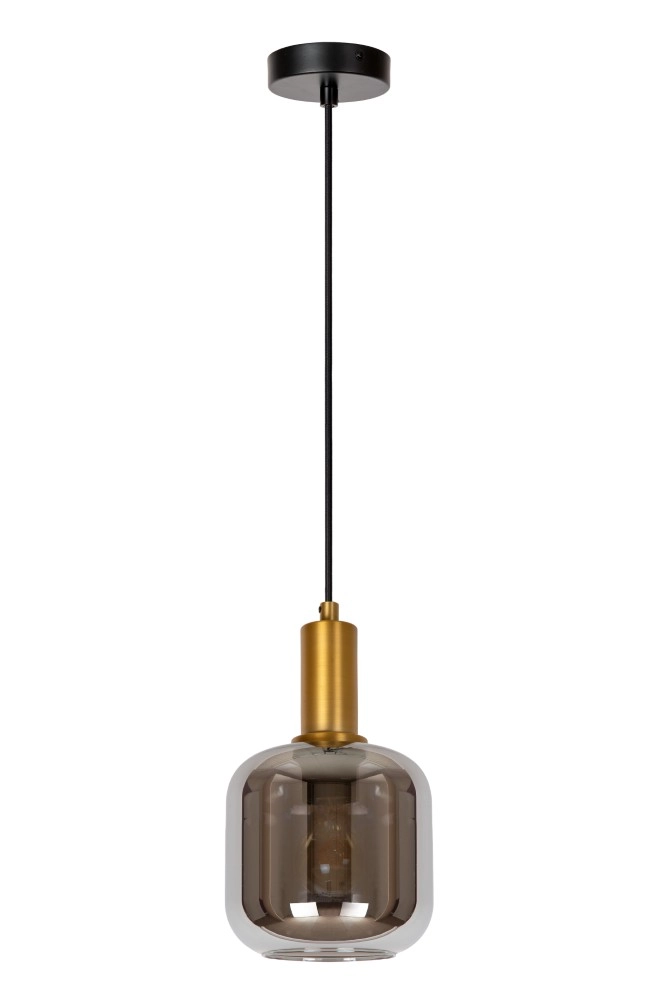 Hanglamp Joanet Ø 16cm goud met smoke glas Lucide 5411212452641