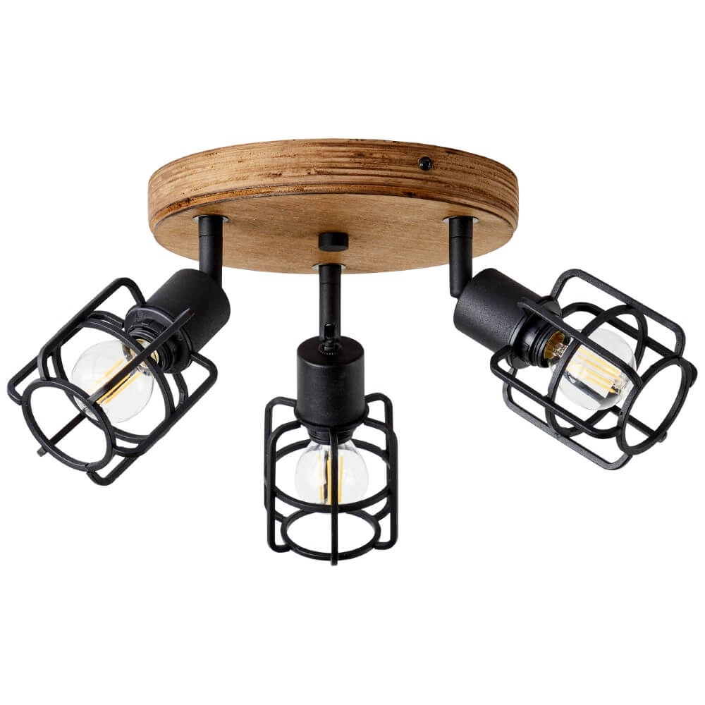 Industriële plafondlamp Gwen 3-lichts Brilliant 4004353409820