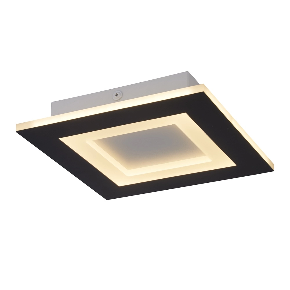Plafonniere Squary vierkant 39cm zwart