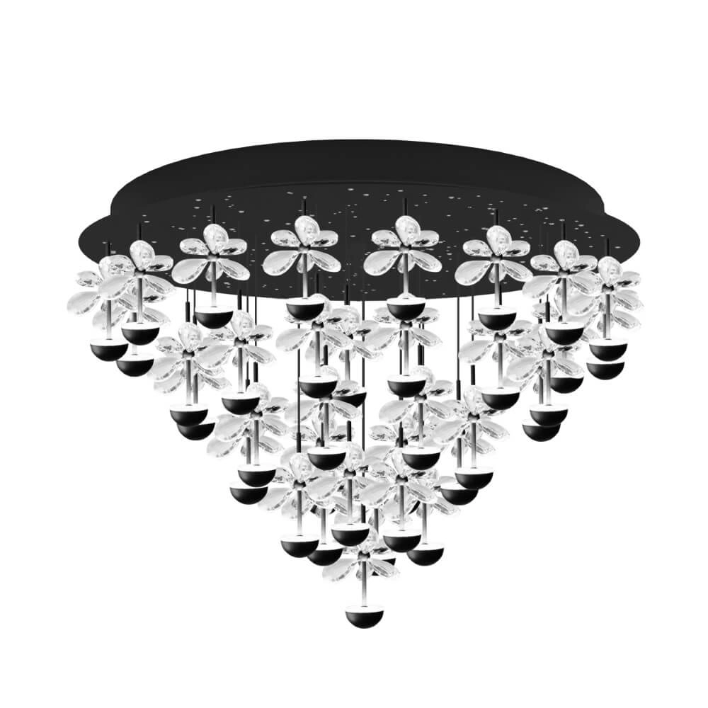 Zwarte plafondlamp Pianopoli 2 Ø 78cm