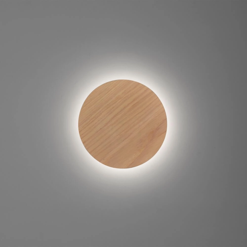 Design wandlamp Akku Puntua Ø 18cm hout Paul Neuhaus 4012248375785