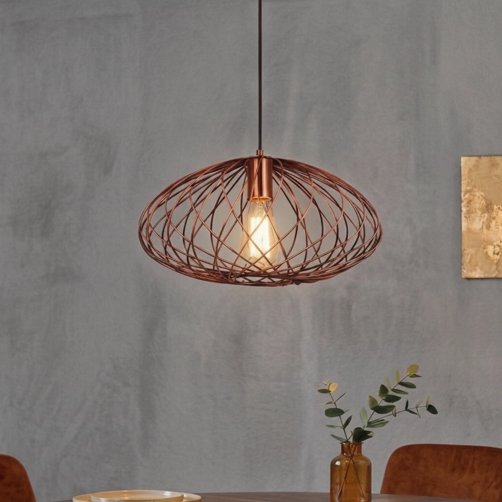 Hanglamp Eriberto Ø 35cm roestbruin