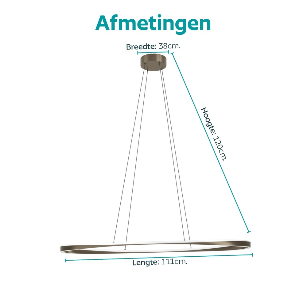 Design hanglamp Camerota donker brons ovaal Eglo 9008606391271