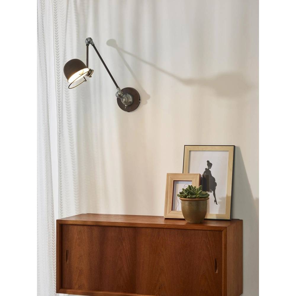 Uitklapbare wandlamp Honore klassiek roestbruin Lucide 5411212450388