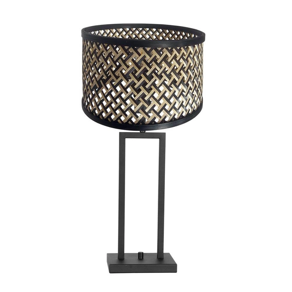 Tafellamp Stang zwart met bamboe Steinhauer 8712746172027