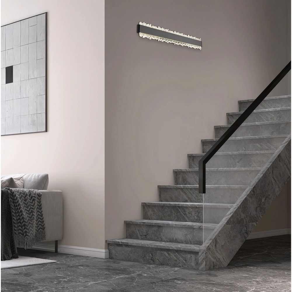 Zwarte wandlamp Stalagmita 48cm Globo 9007371566754