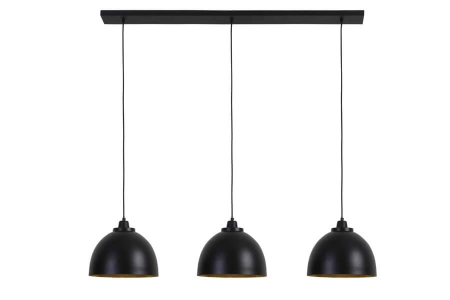 Landelijke hanglamp Kylie 3-lichts zwart Light & Living 8717807188306