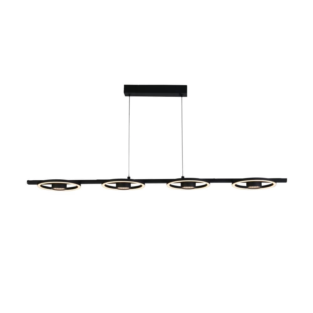 4-lichts moderne hanglamp Space zwart