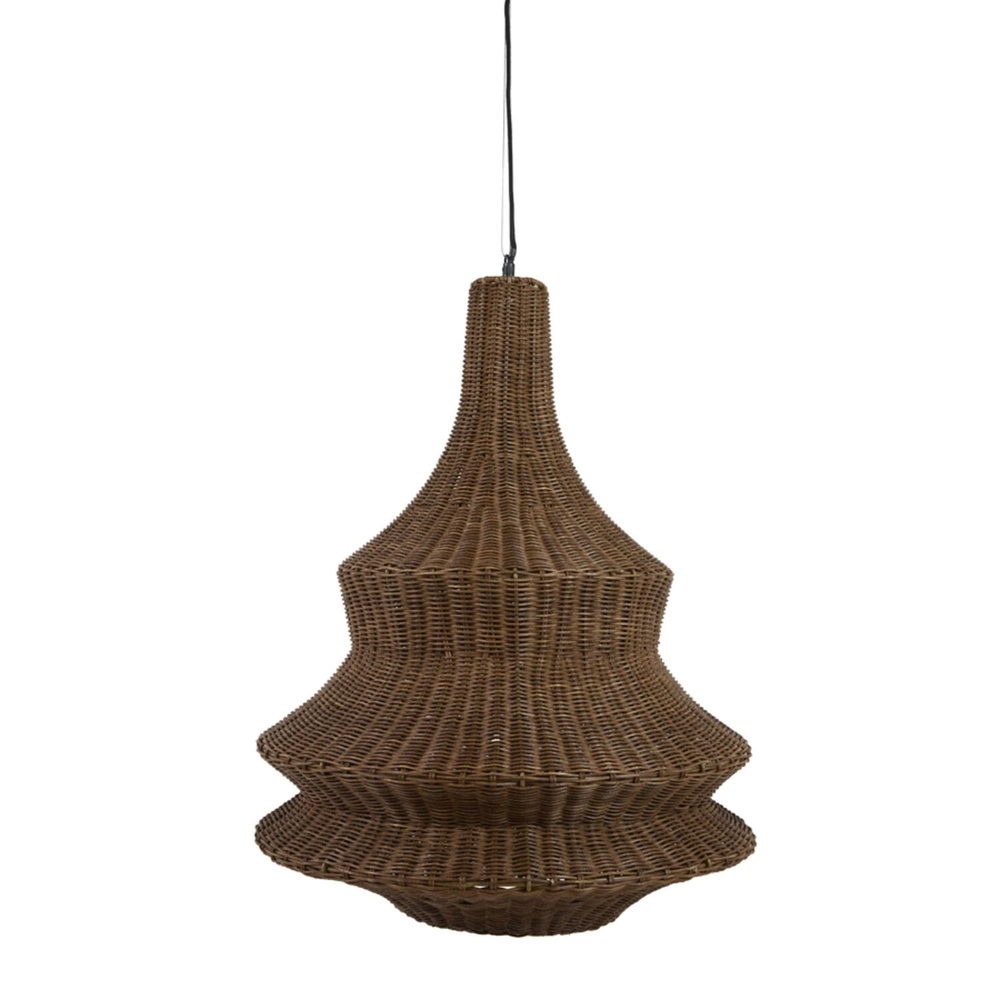 Rotan hanglamp Nemzor Ø 52cm bruin