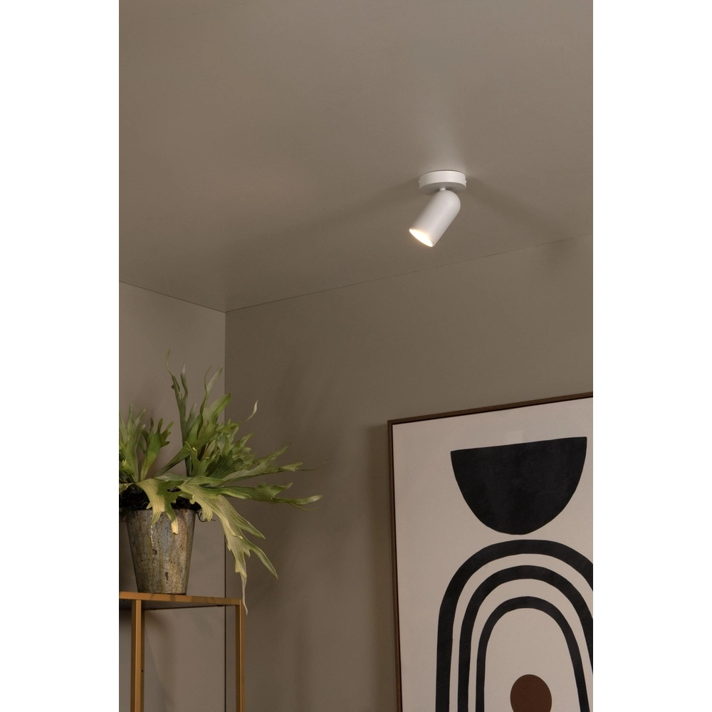 Plafondspot Punch enkel wit Lucide 5411212134448