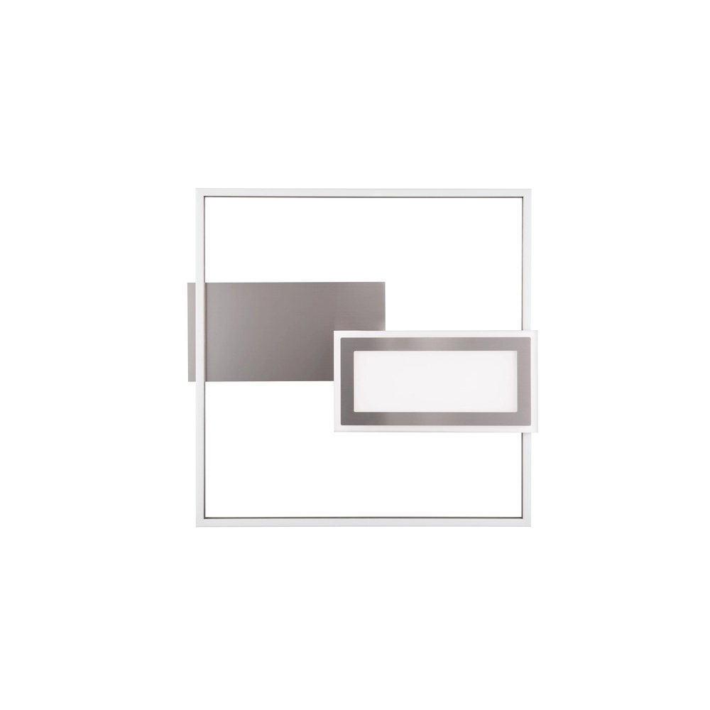 Vierkante plafondlamp Spiro nikkel 50cm Trio 4017807612462