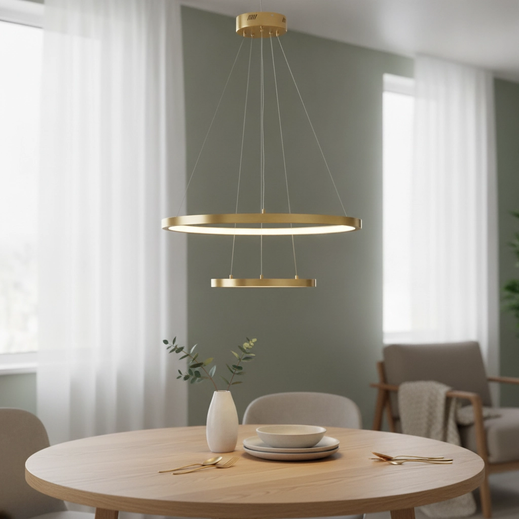 Gouden hanglamp Empatia design dubbel