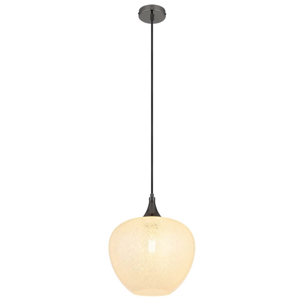 Antraciet hanglamp Maxy met wit glas Ø 29cm