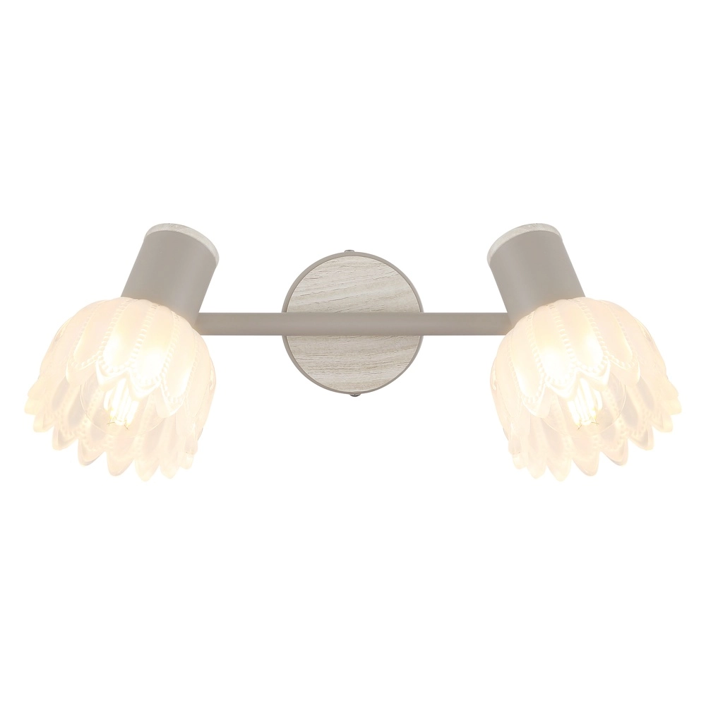 2-lichts plafondspot Planta zand bruin Globo 9007371569939