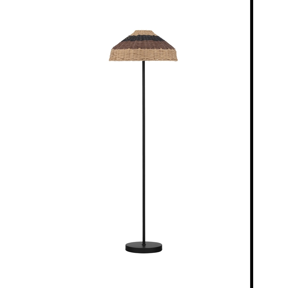 Vloerlamp Caro zwart en rotan Lyora 5212017453013