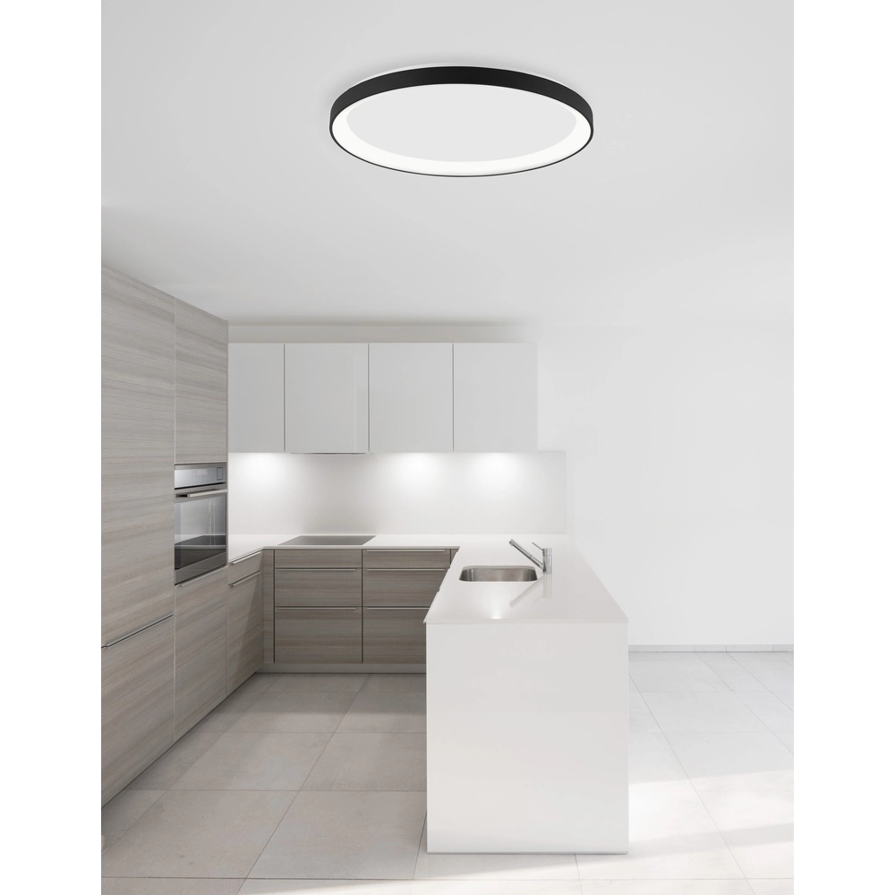 Design plafonniere Pertino Ø 38cm zwart Lyora 5212017445971