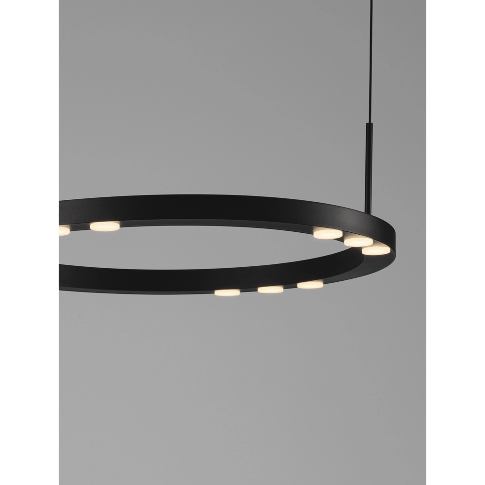 Strakke hanglamp Lunette zwart Ø 40cm Lyora 5212017465184