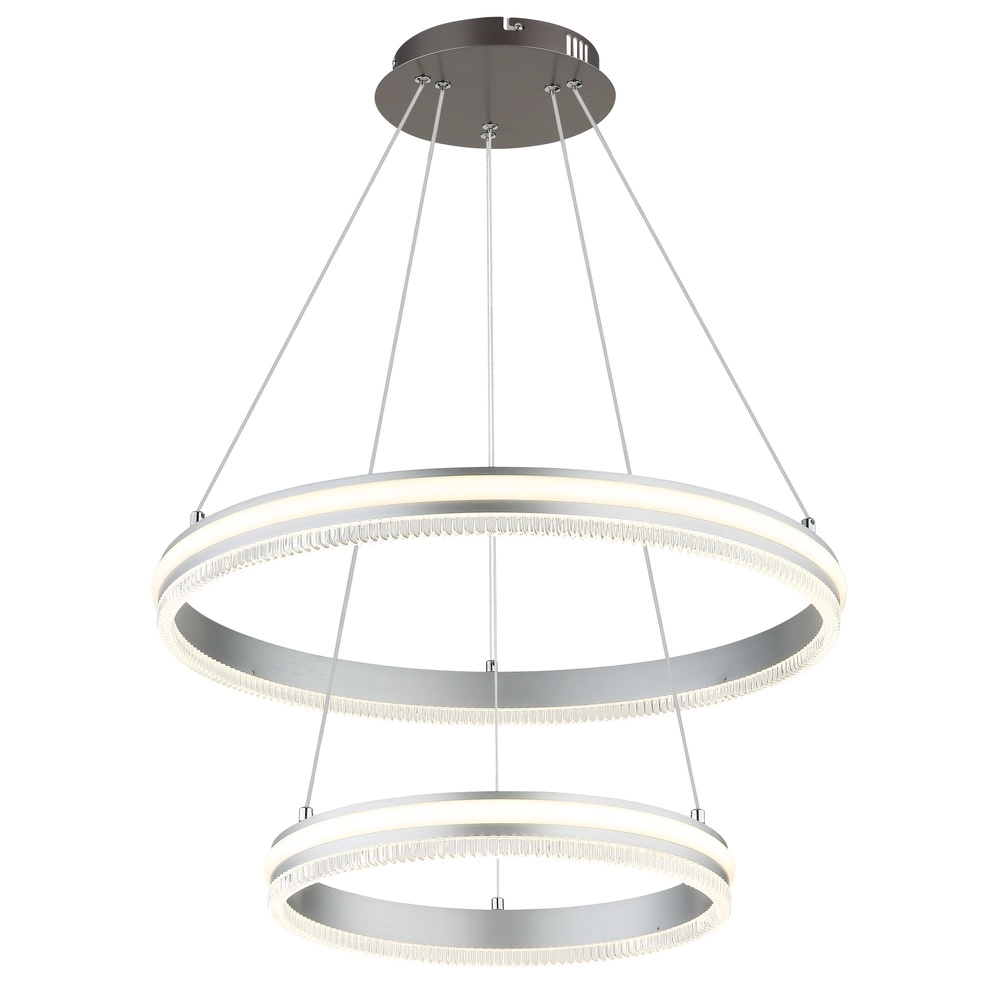 Hanglamp Francine gunmetal 2 ringen