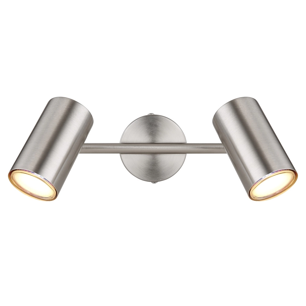2-lichts plafondlamp Allvi nikkel Globo 9007371457762