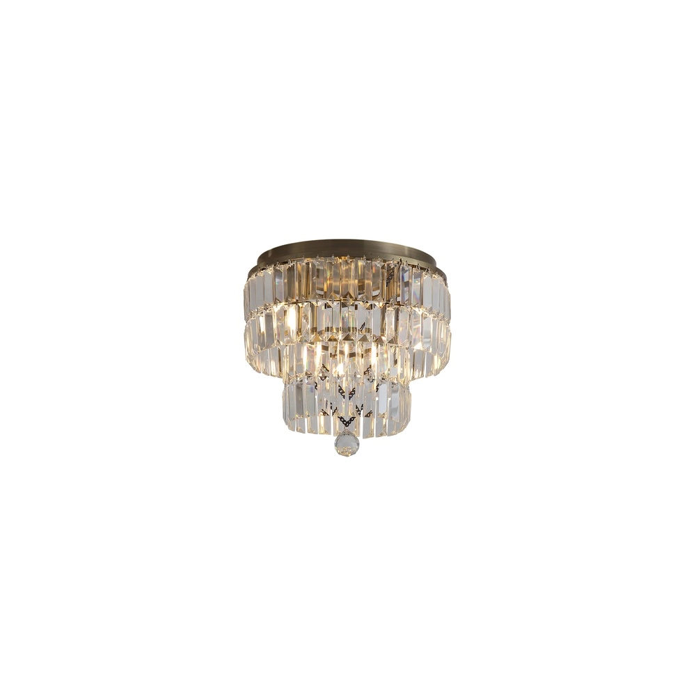 Plafondlamp Empire antiek messing Ø 34cm