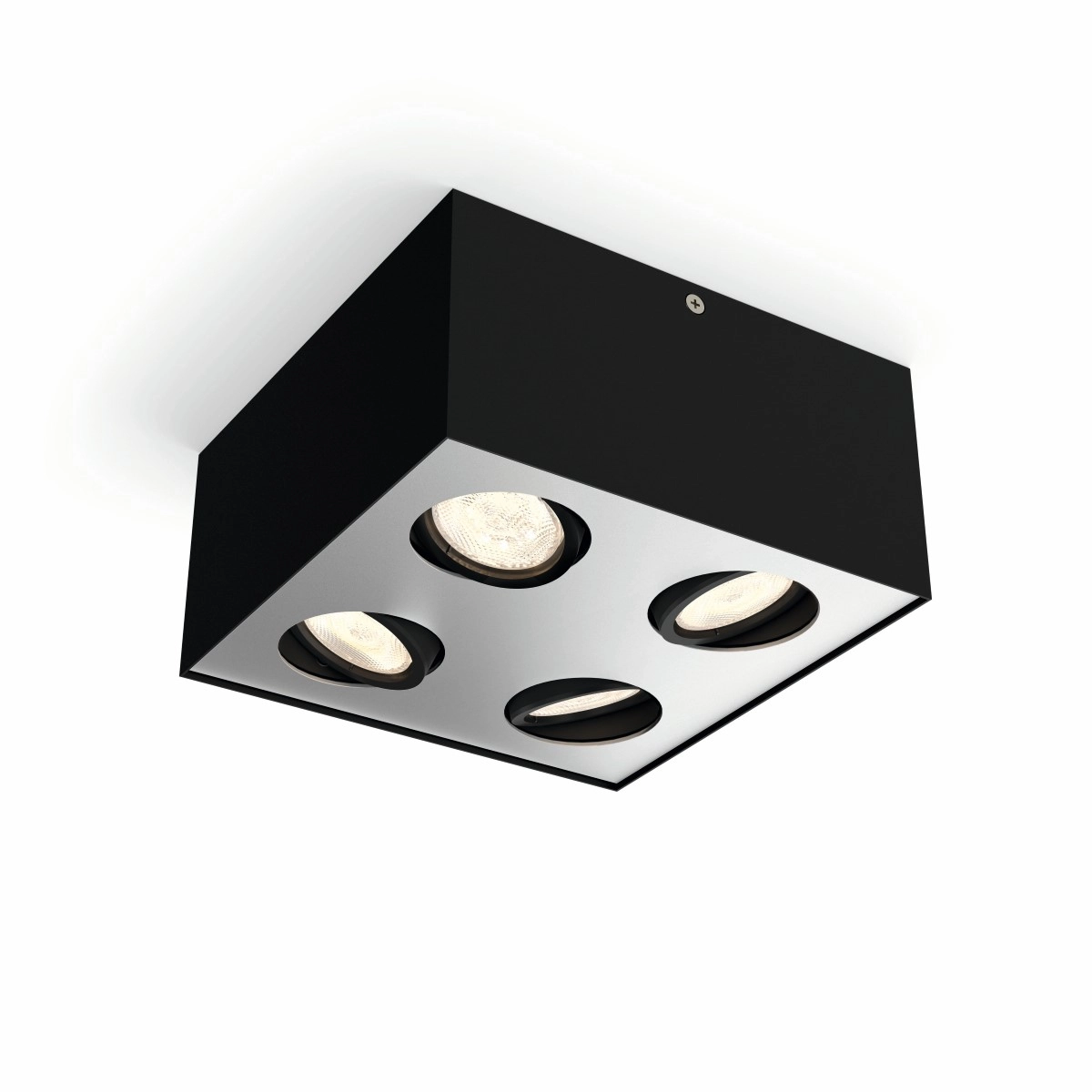 spot Box 4-lichts zwart Philips 8718696164556