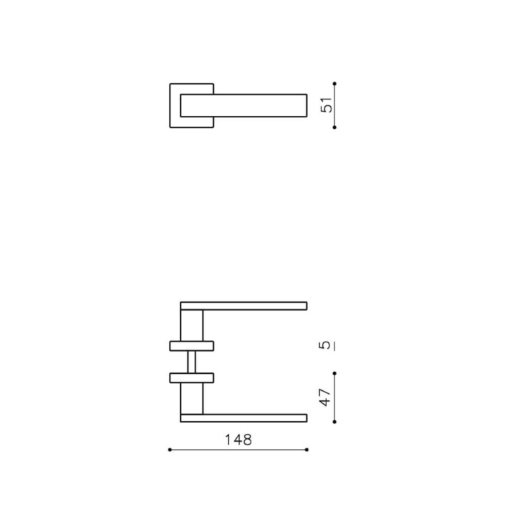 Design deurklink Diana mat RVS Olivari 8714186477199