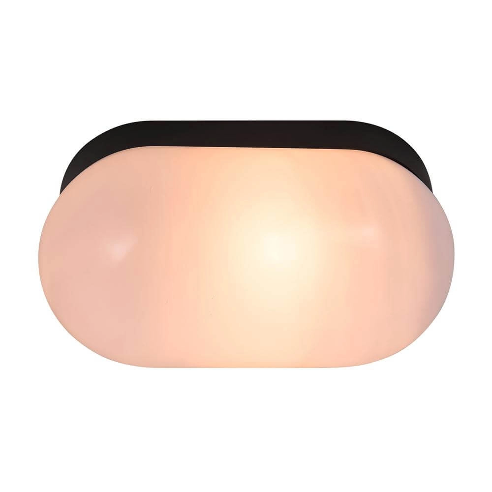 Plafondlamp Foam zwart ovaal
