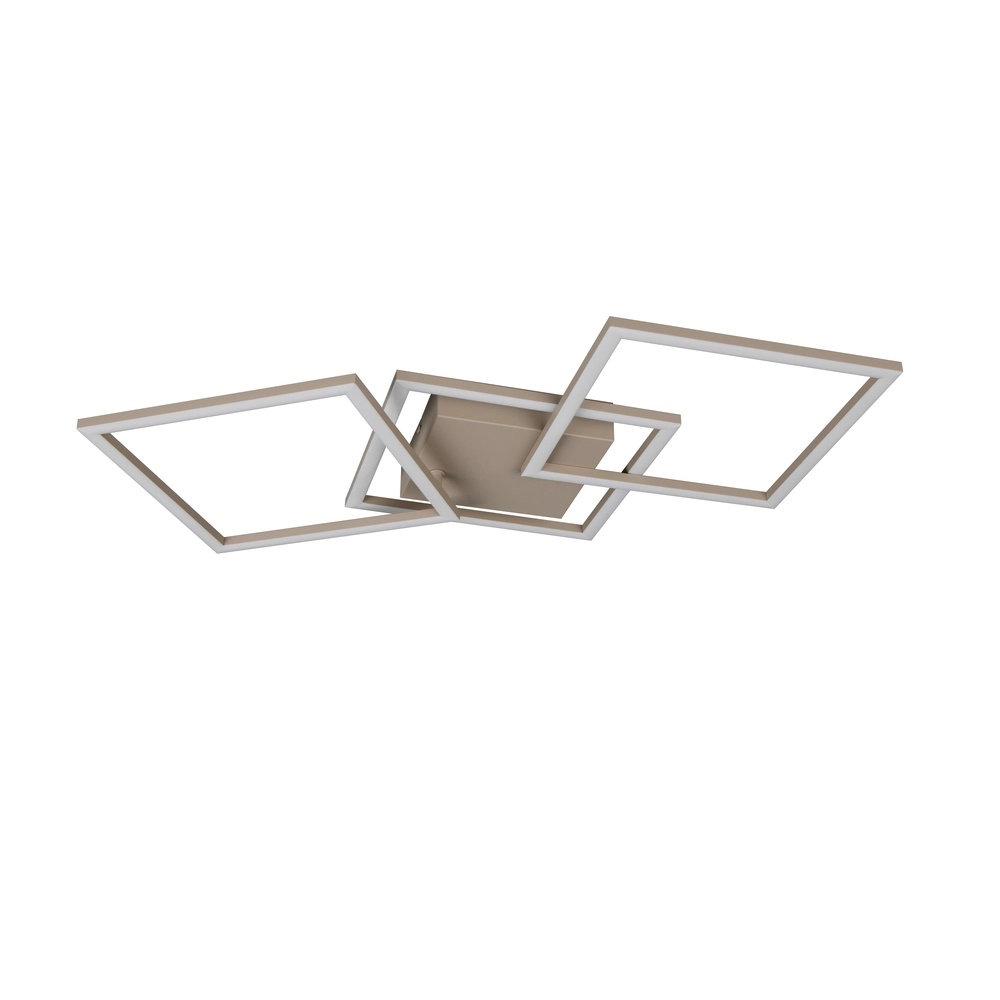 Moderne plafondlamp Trail 74,5cm zand bruin Trio 4017807714180