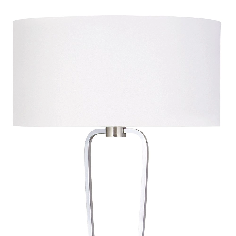 Lampenkap tafellamp Paris II grijs met witte lampenkap Trio 4017807368390