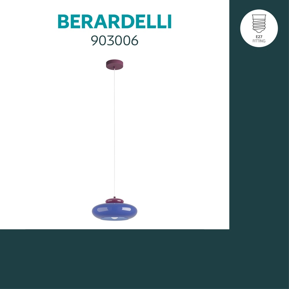 Design hanglamp Berardelli blauw met paars Ø 32cm Eglo 9008606405022