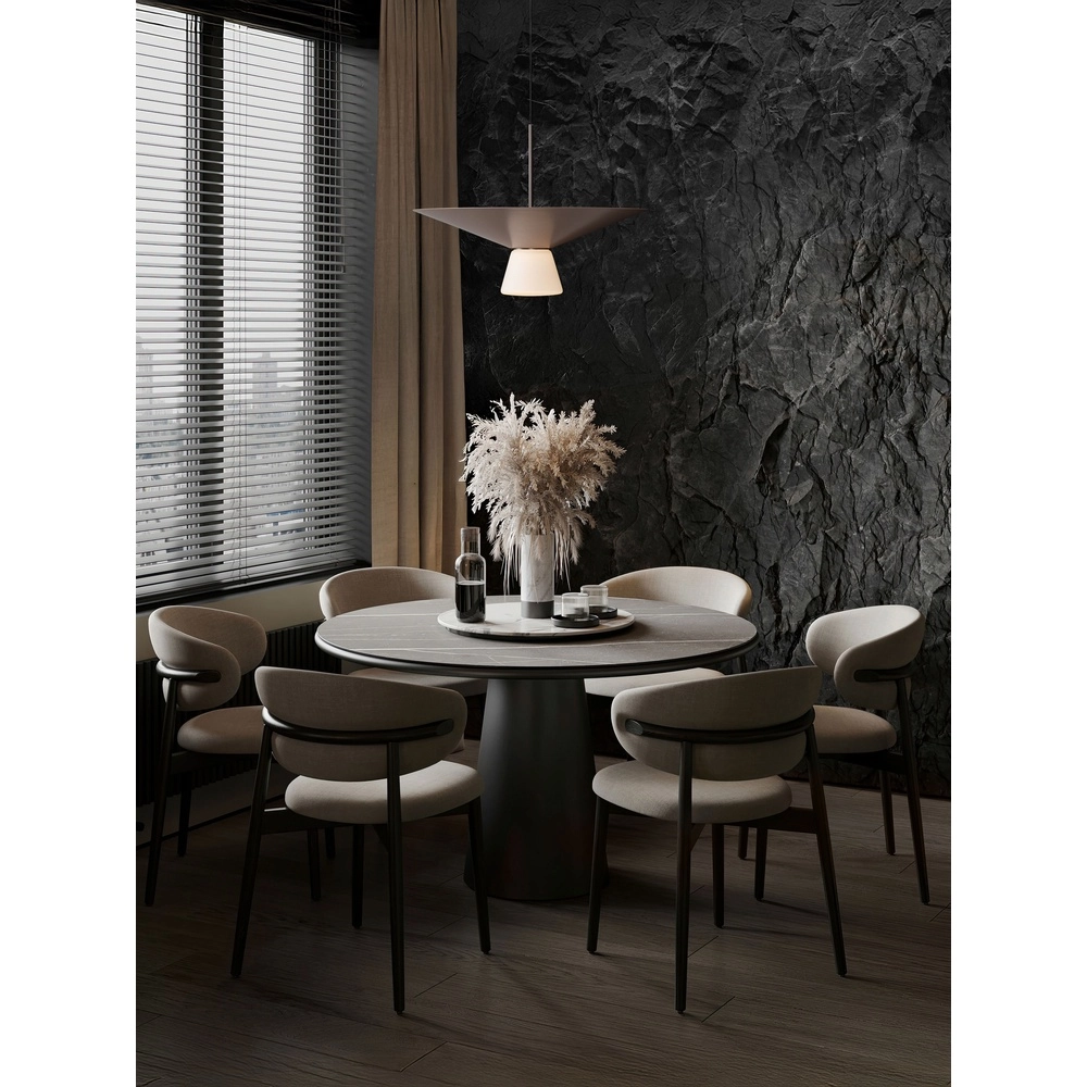 Design hanglamp Baris wit met grijs en bruin Ø 38cm