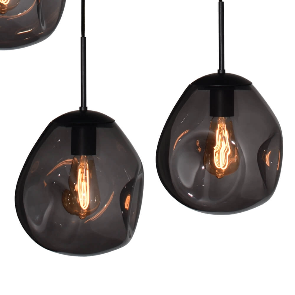 Hanglamp Lava 8x smoke glas Ø 24cm Masterlight 8718121286365