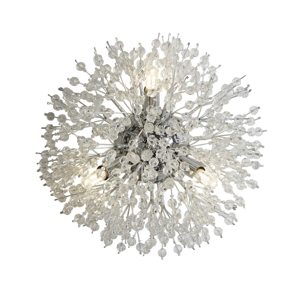 Wandlamp Sunburst Ø 29cm chroom Searchlight 5053423243795