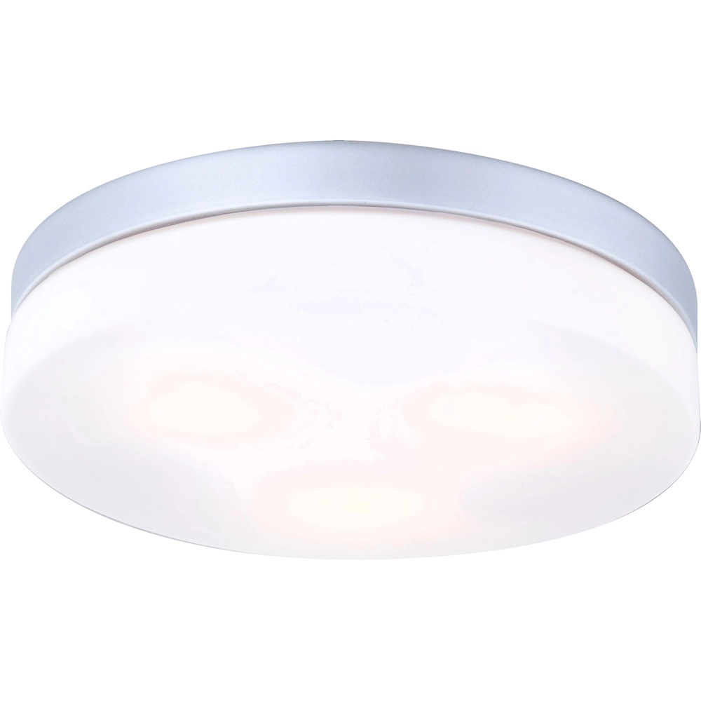 Design plafonniere Vranos zilvergrijs voor buiten Ø 30cm