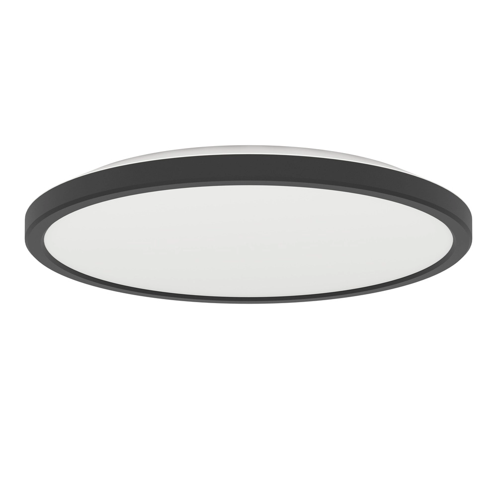 Slimme badkamer lamp Rovito-Z rond - zwart - Ø 30cm