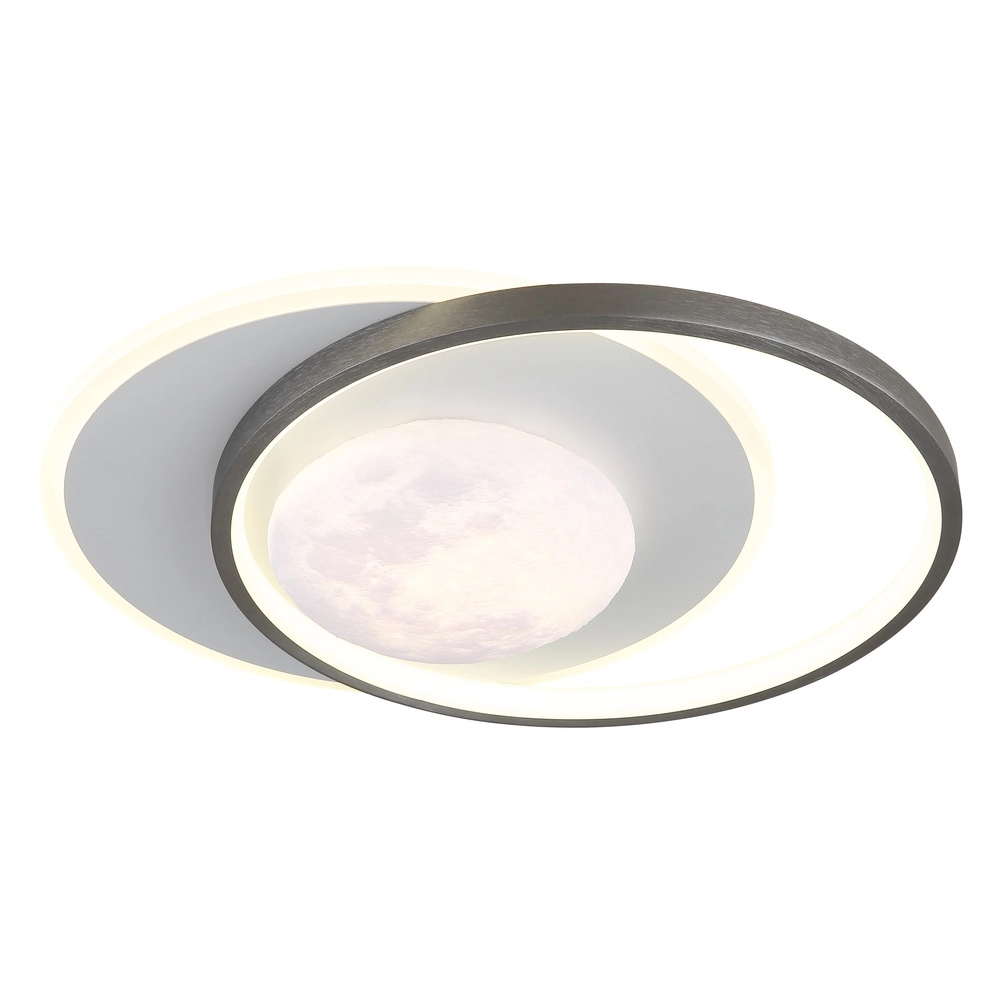 Design plafondlamp Moon zwart met wit