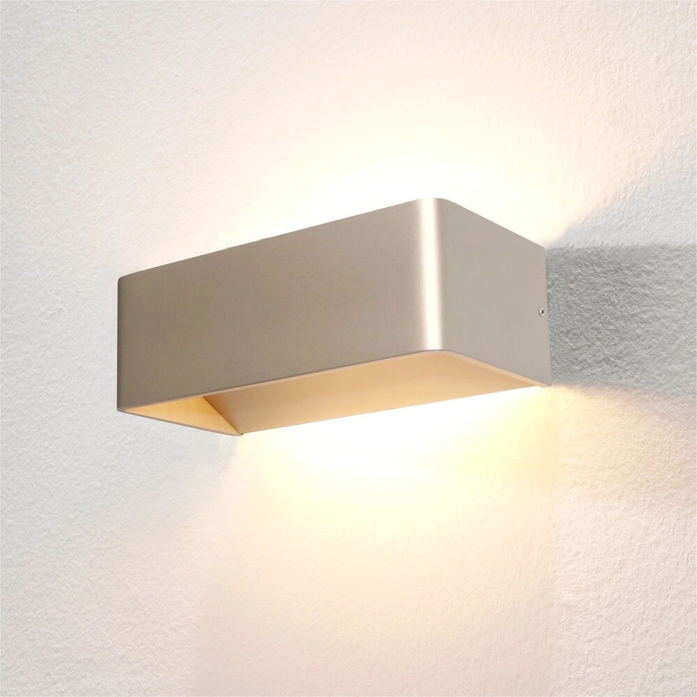 Design wandlamp Mainz rechthoek champagne