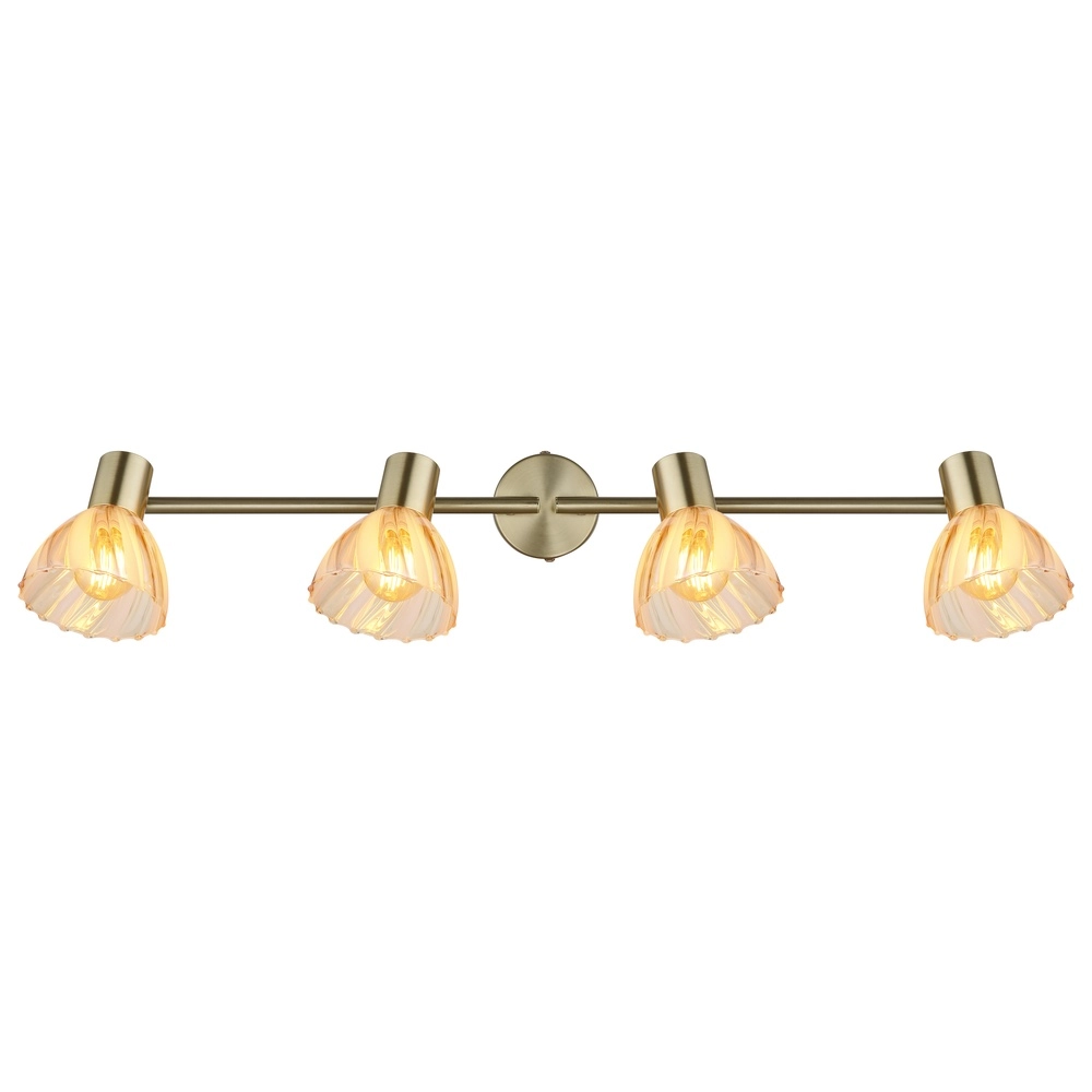 Plafondlamp 4-lichts Zachery goud Globo 9007371531509