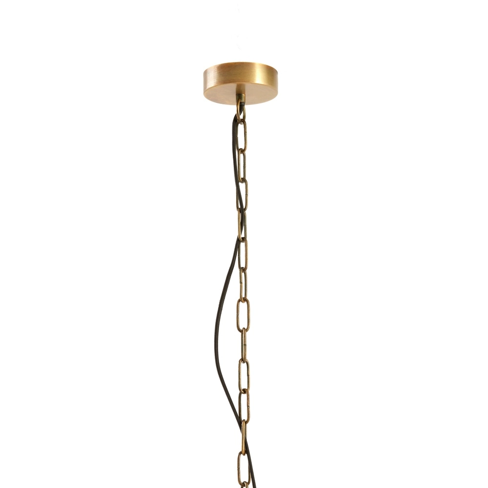 Glazen hanglamp SÃ¸strene Ø 24cm - glas met messing Light & Living 8717807187262