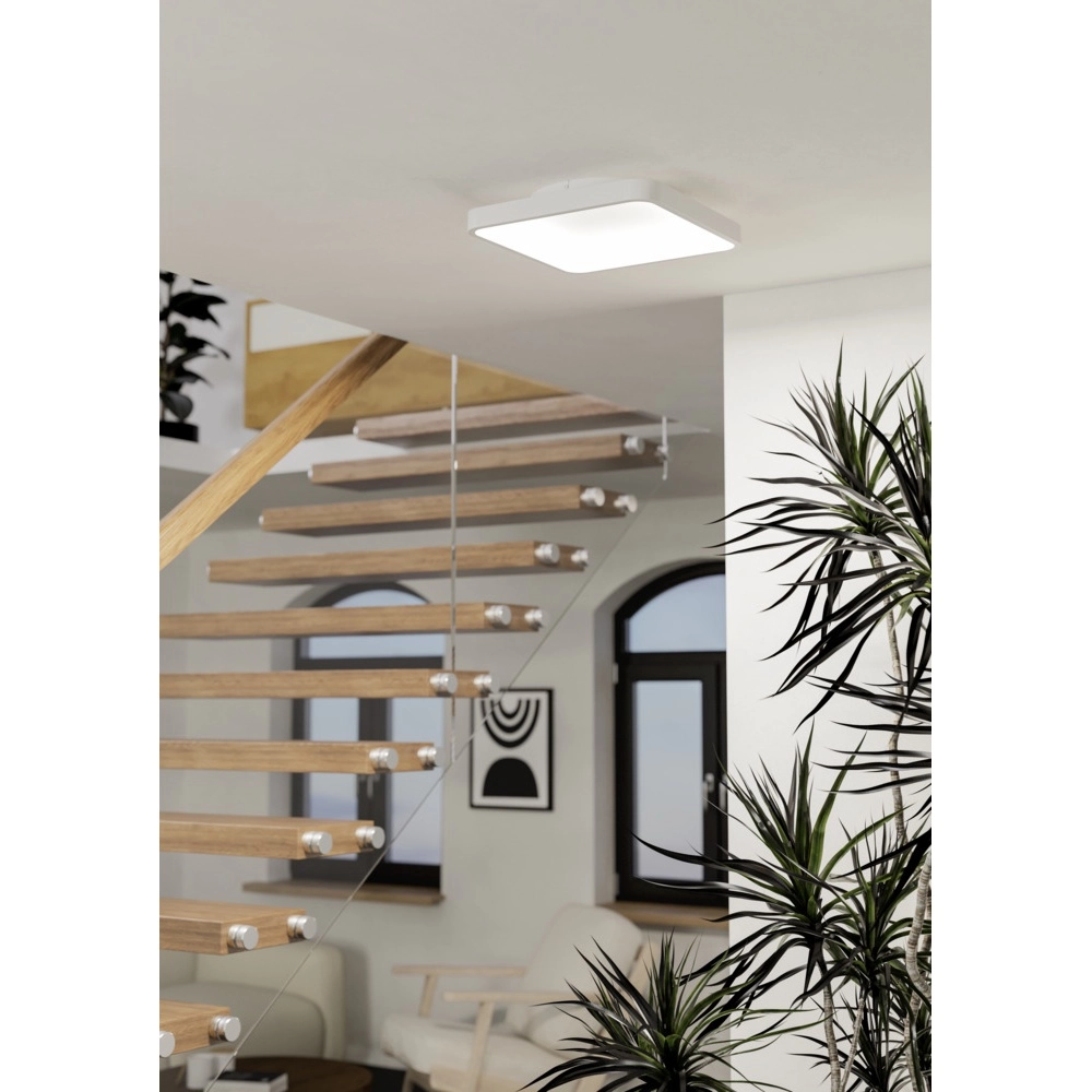 Vierkante plafondlamp Loretello-Z smart wit Eglo 9008606358236