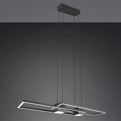 Led hanglamp kantoor Albany zwart Trio 4017807610345