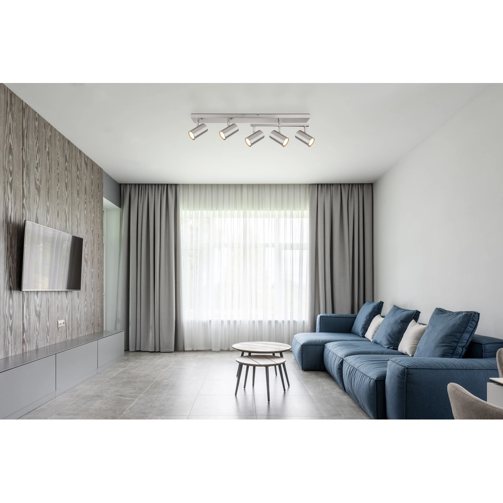 Plafondlamp 5-lichts Robby nikkel Globo 9007371436576