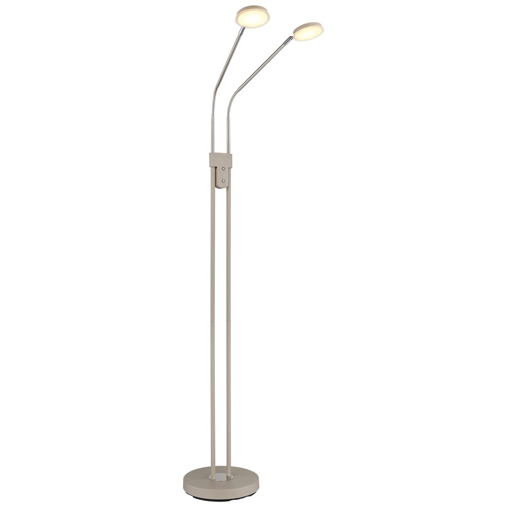 2-lichts leeslamp Silvio zand bruin Globo 9007371584048