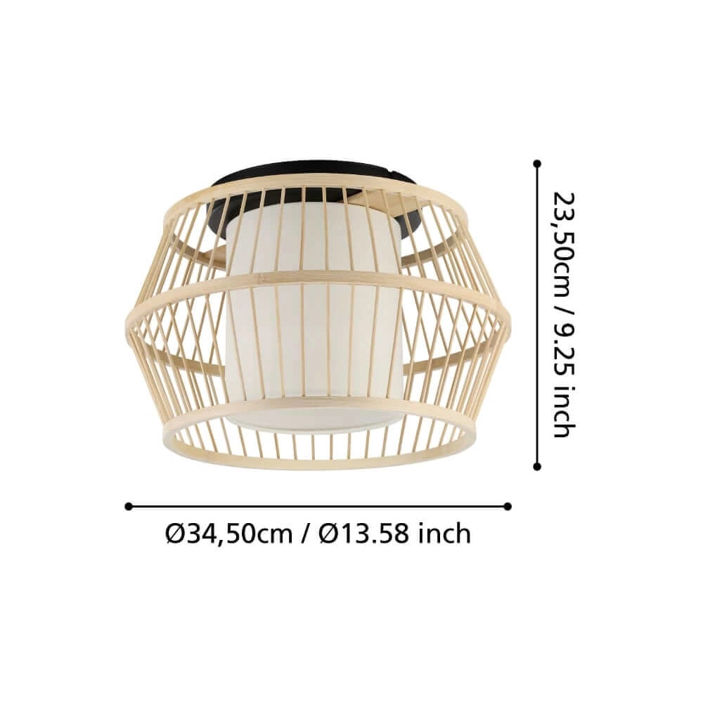 Plafondlamp Monterroso Ø 35cm - rotan Stars of Light 9008606243372