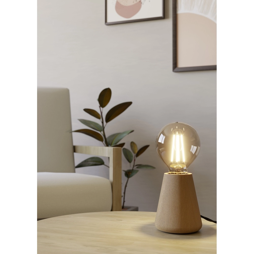 Subtiel tafellampje Asby licht hout Eglo 9002759440145