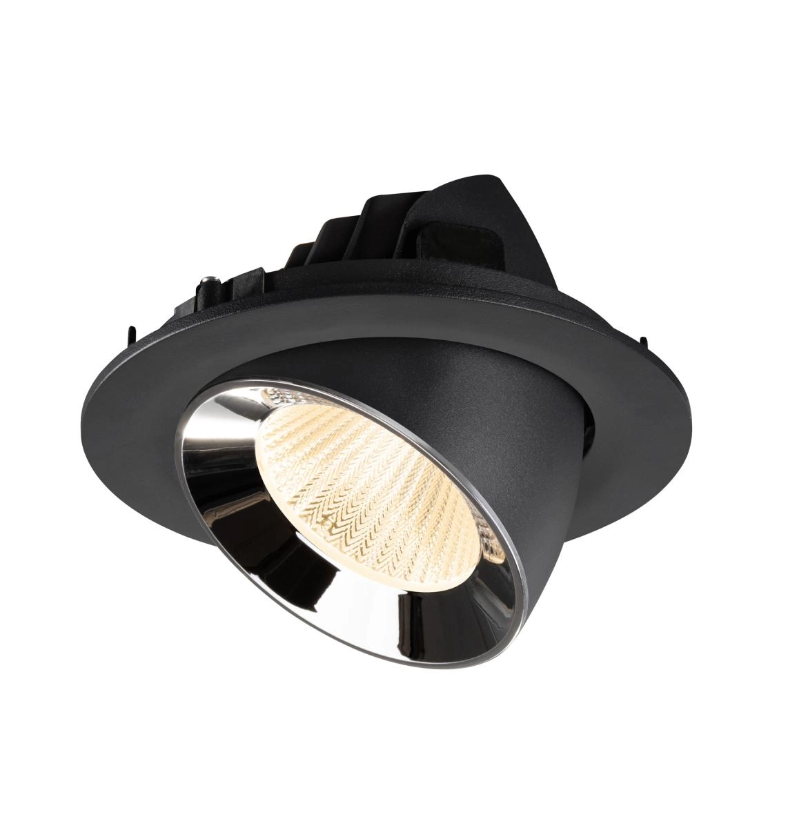 Inbouwspot Numinos Gimble L zwart/chroom 2700K - 40gr SLV 4024163310468
