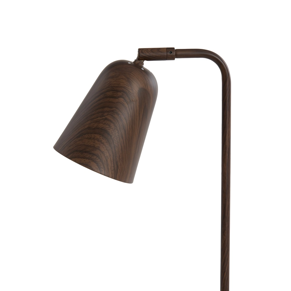 Bureaulamp Salomo met walnoot houtlook Light & Living 8717807757137
