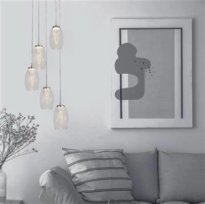 5-lichts vide hanglamp Cyclone 5-lichts Searchlight 5053423174440