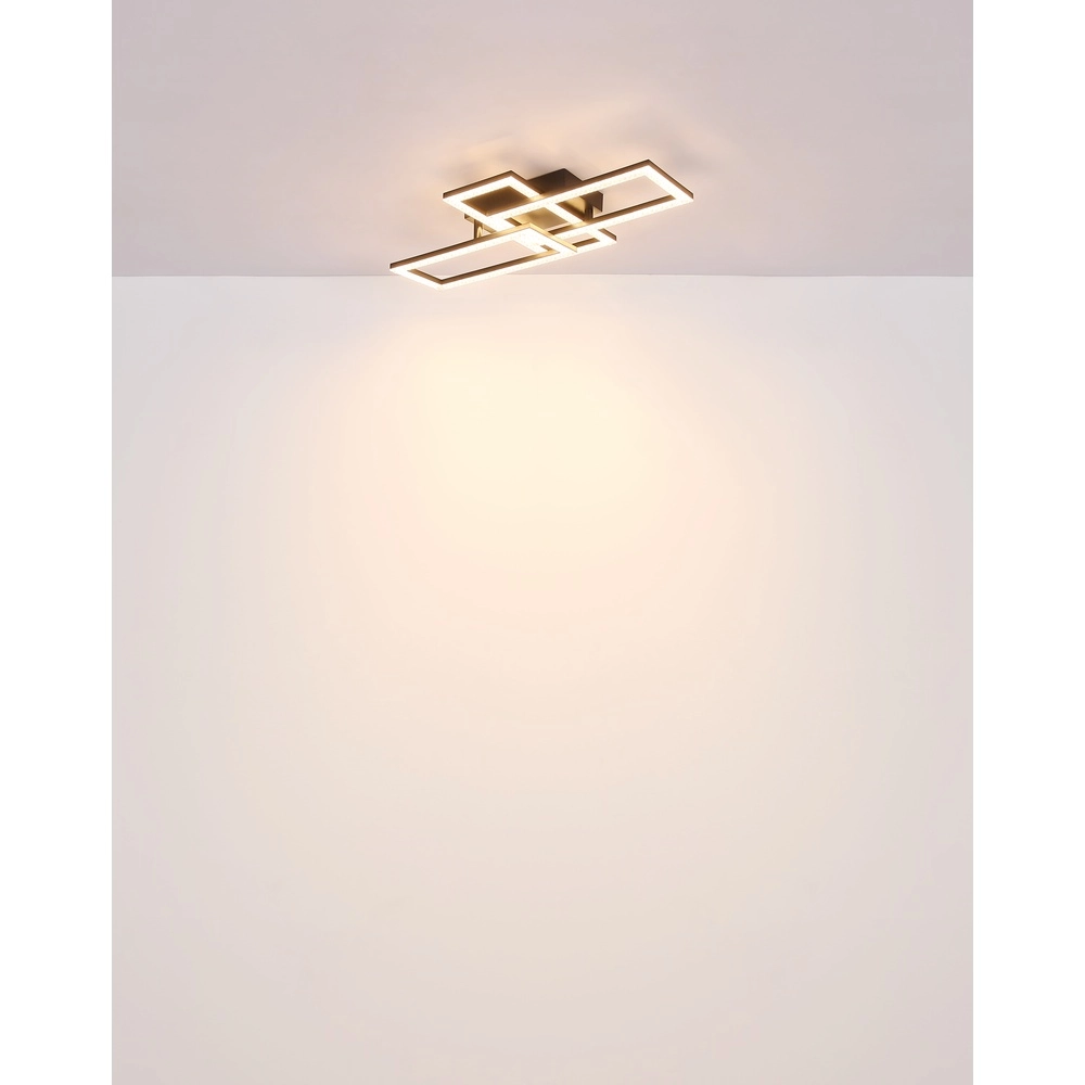 Zwarte design plafondlamp Sapena 61,4 x 19,5cm Globo 9007371450558