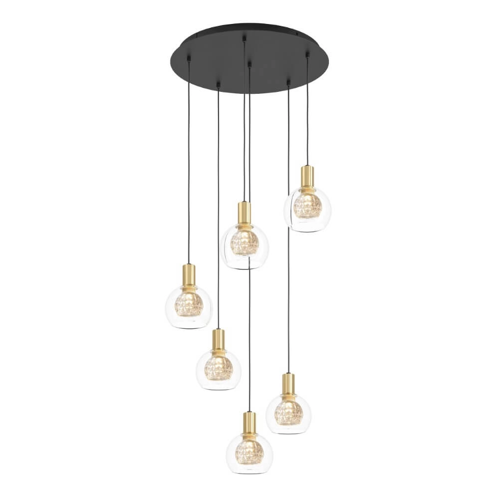 Design hanglamp Terque zwart goud